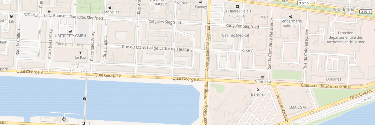 Plan du 119 Quai George V au Havre