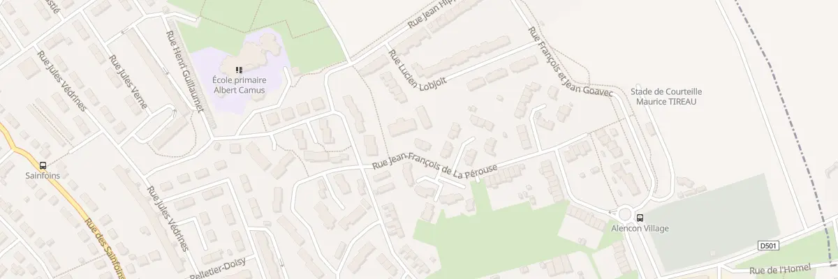 Plan du 1 Rue Jean F de la Perouse à Alençon