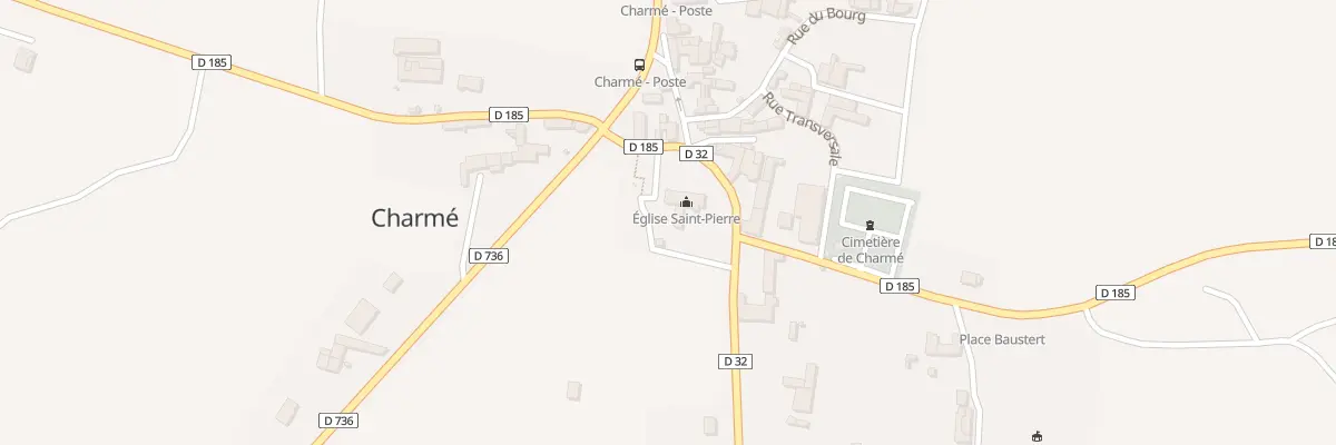 Plan du 1 Pl de l’Église à Charmé