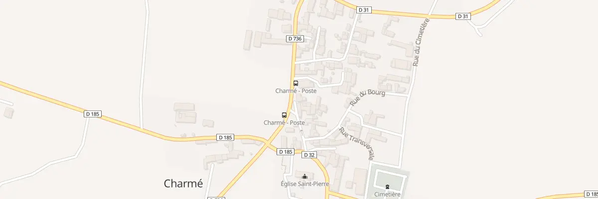 Plan du 1 Rue de la Poste à Charmé