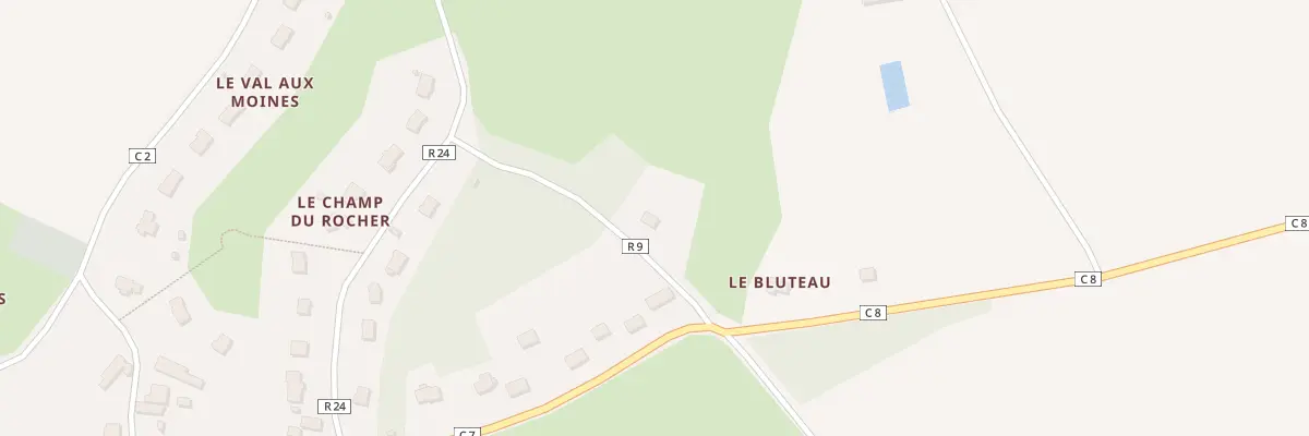 Plan du 2 Che du Bluteau à Chérisay