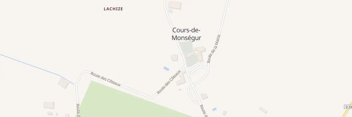 Plan du 2 Le Bourg à Cours-de-Monségur