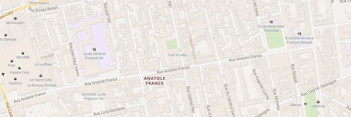 Plan du 65 Rue Gabriel Péri au Havre
