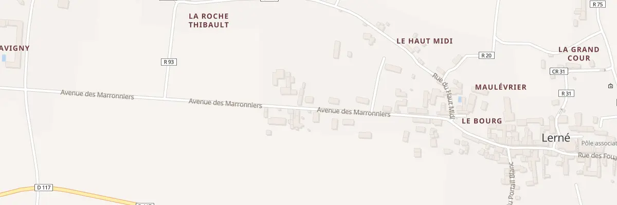 Plan du 98 Le Bourg à Lerné