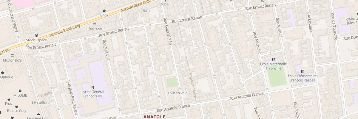 Plan du 76T Rue Gabriel Péri au Havre