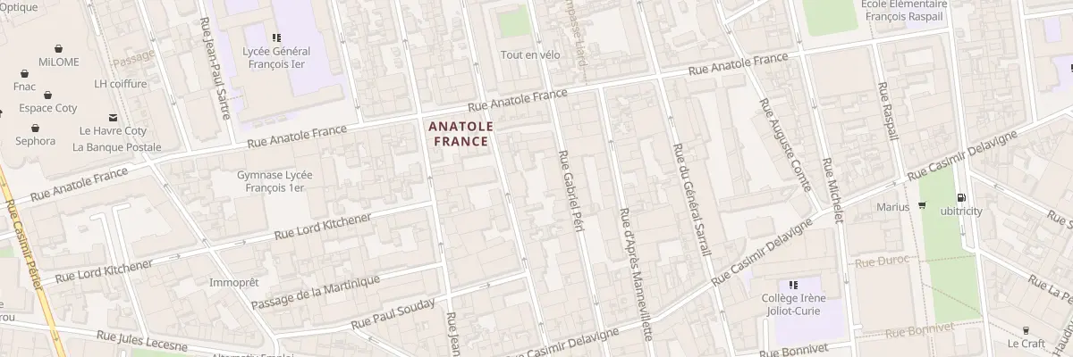Plan du 45 Rue Gabriel Péri au Havre