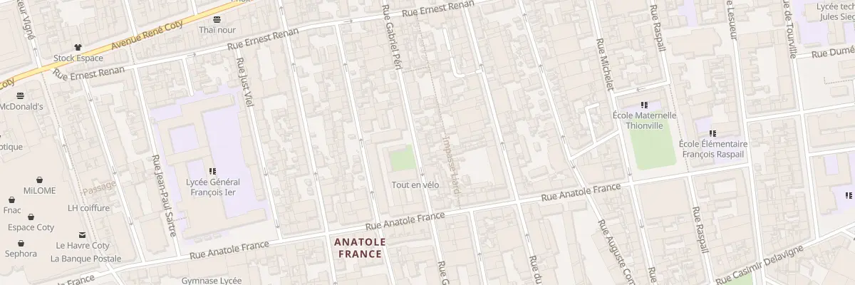 Plan du 70 Rue Gabriel Péri au Havre