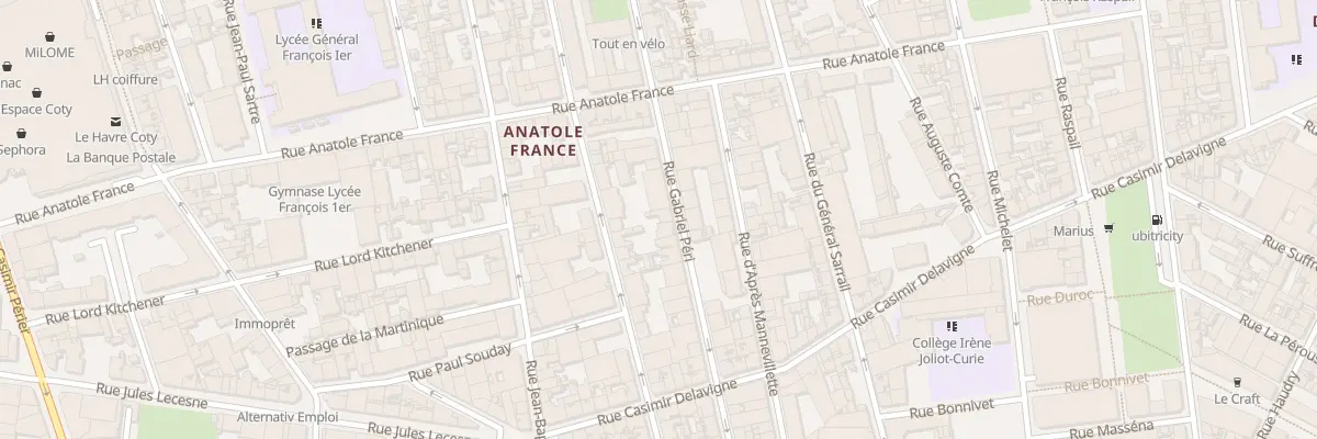 Plan du 43 Rue Gabriel Péri au Havre