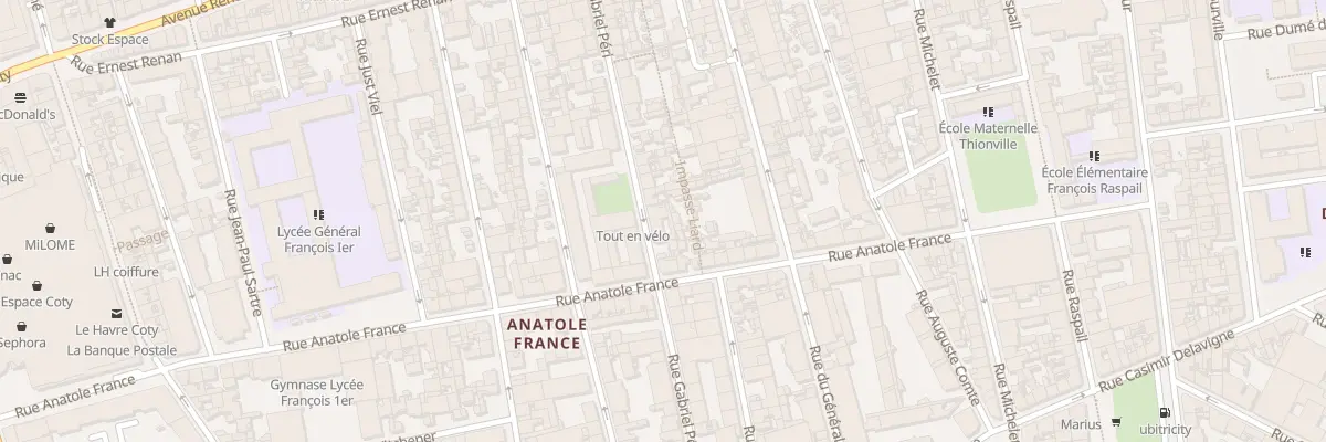 Plan du 60 Rue Gabriel Péri au Havre