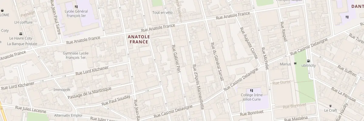 Plan du 36 Rue Gabriel Péri au Havre