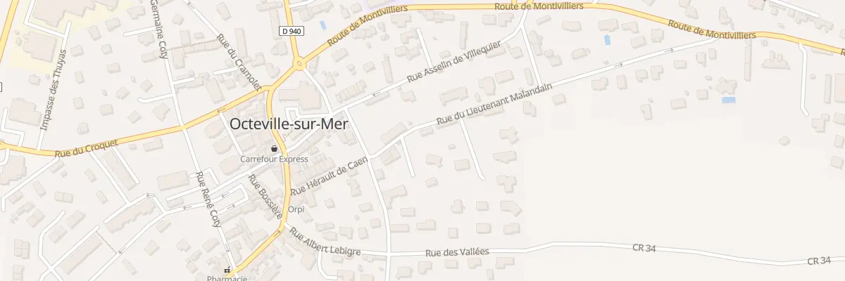 Plan du 6100 Le Bourg à Octeville-sur-Mer