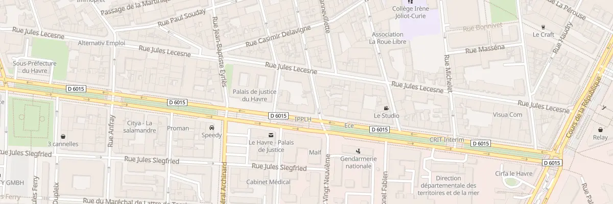 Plan du 5 Rue Gabriel Péri au Havre