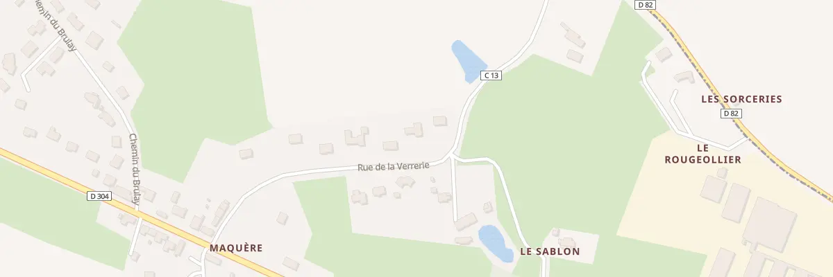 Plan du 17 Rue de la Verrerie à Aigné