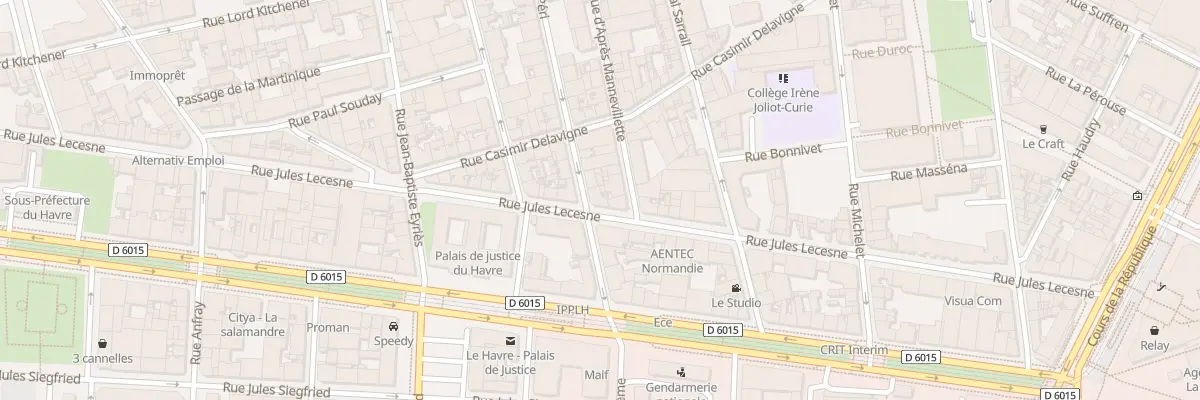 Plan du 12 Rue Gabriel Péri au Havre