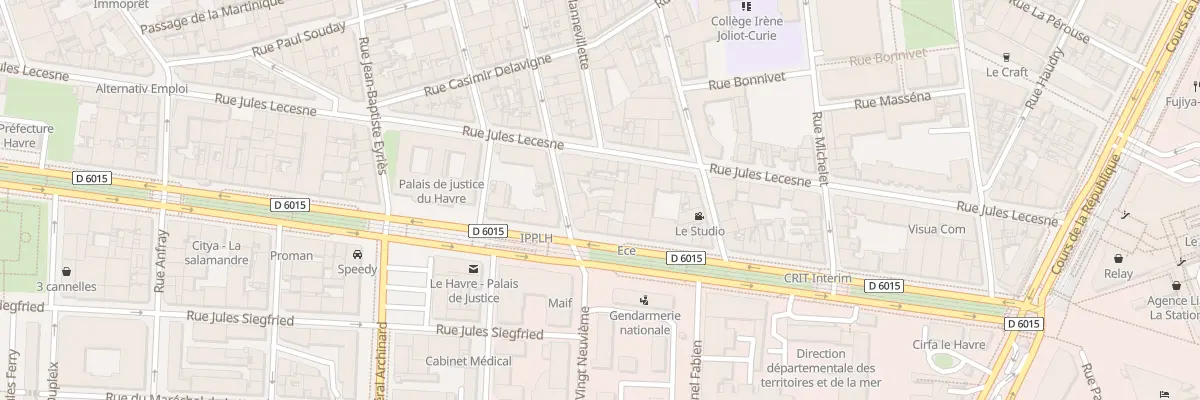 Plan du 6 Rue Gabriel Péri au Havre