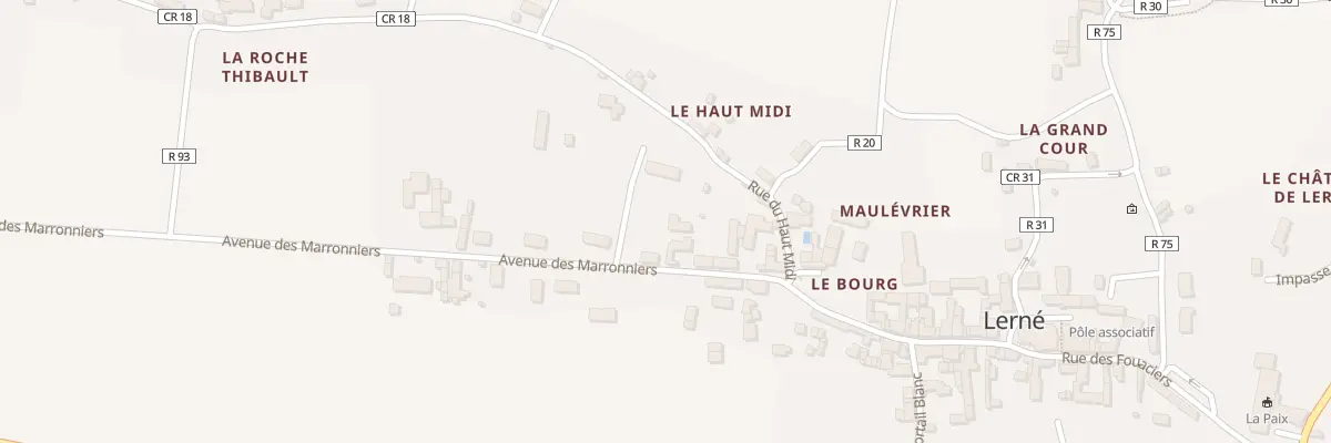 Plan du 96 Le Bourg à Lerné