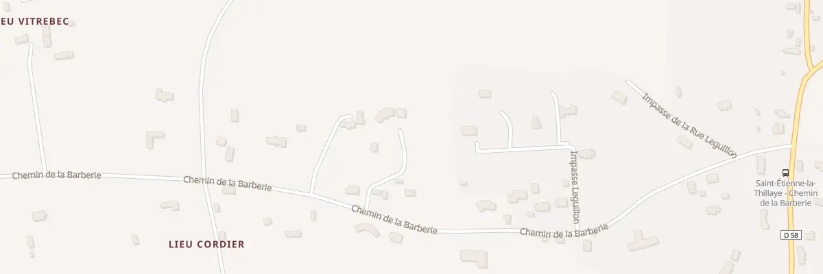 Plan du 505 Che de la Barberie à Saint-Étienne-la-Thillaye