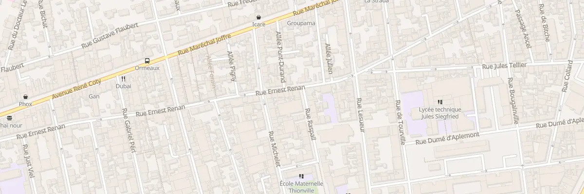 Plan du 100 Rue Ernest Renan au Havre
