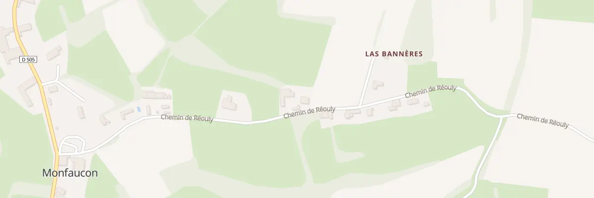 Plan du 11 Che de Réouly à Monfaucon