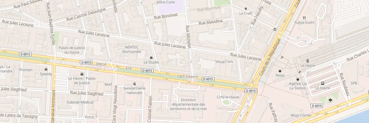 Plan du 3 Rue Michelet au Havre