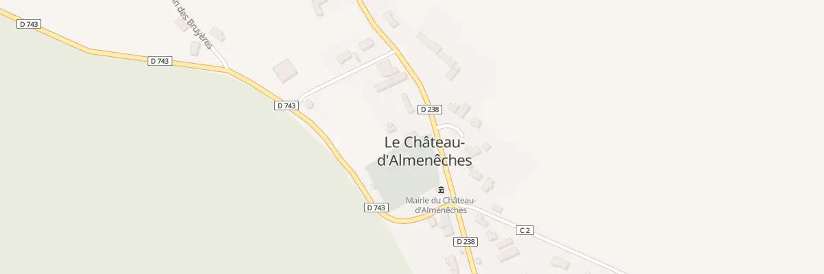 Plan du 13A Le Bourg au Château-d’Almenêches