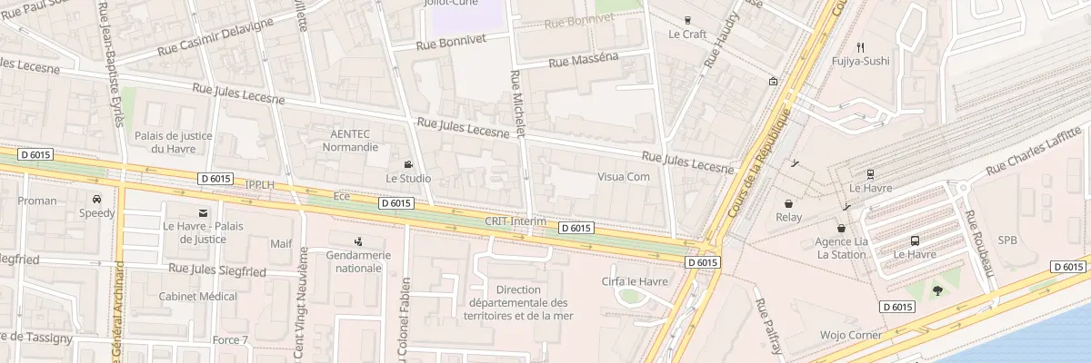 Plan du 6 Rue Michelet au Havre
