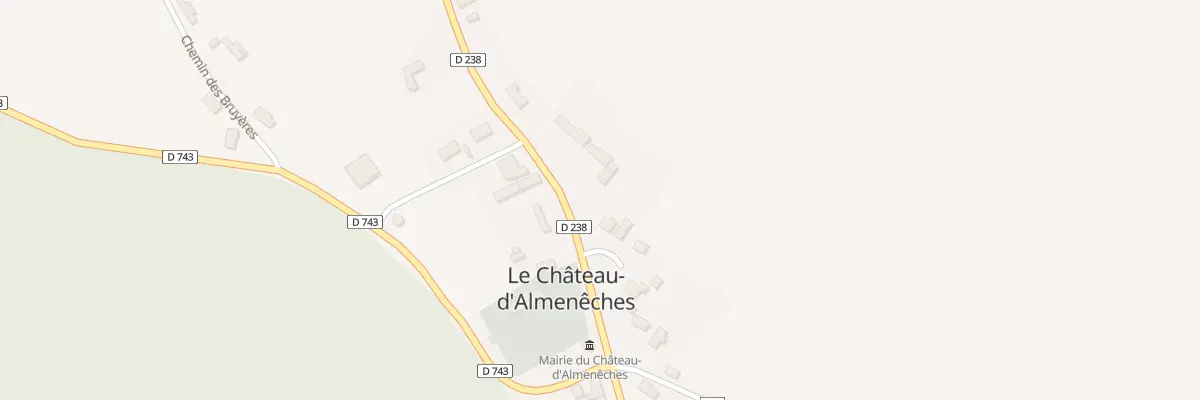 Plan du 15 Le Bourg au Château-d’Almenêches