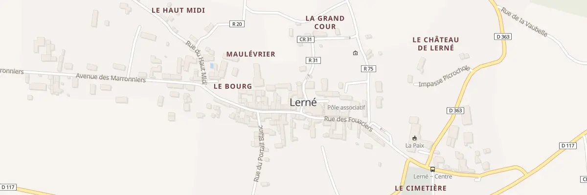 Plan du 114 Le Bourg à Lerné