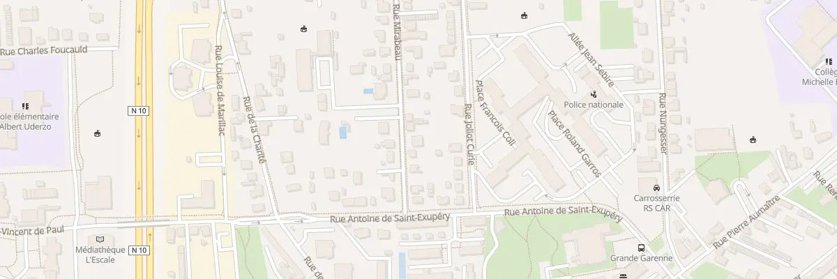 Plan du 33 Rue Mirabeau à Angoulême