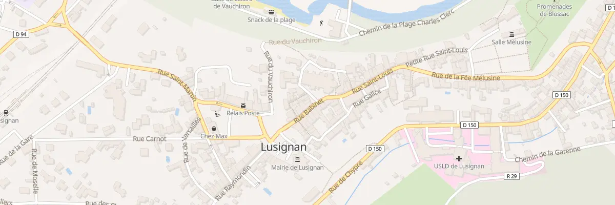 Plan du 1 Rue Notre Dame à Lusignan