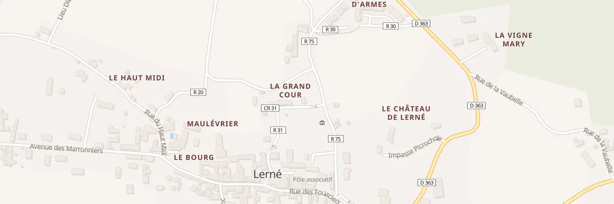 Plan du 2 Rue de la Grand Cour à Lerné