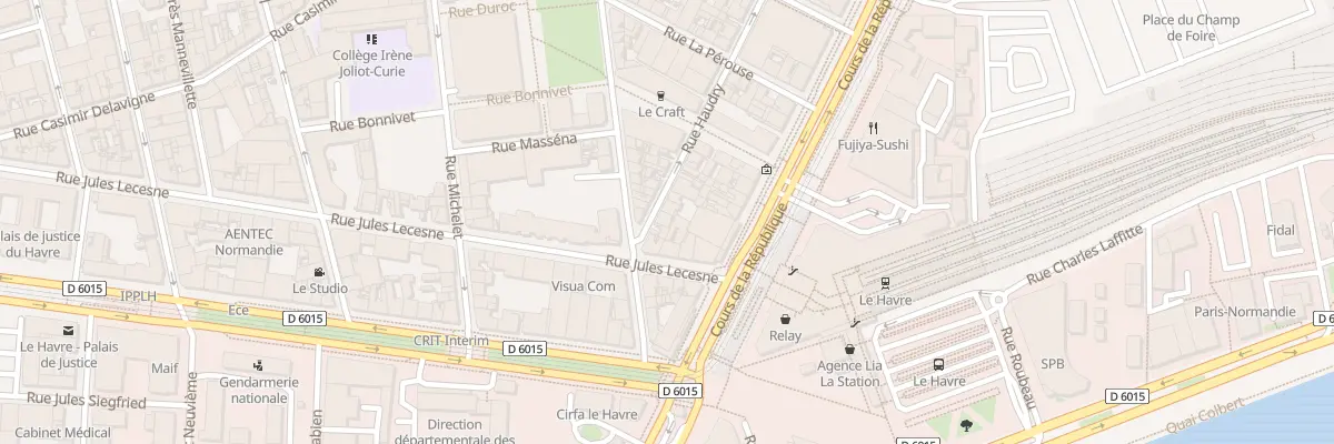 Plan du 6 Rue Haudry au Havre