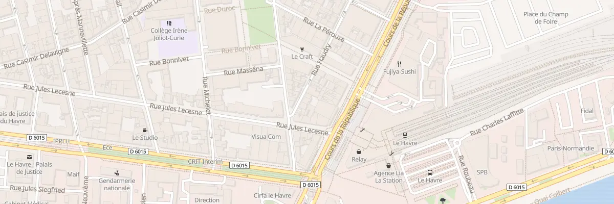 Plan du 8 Rue Haudry au Havre