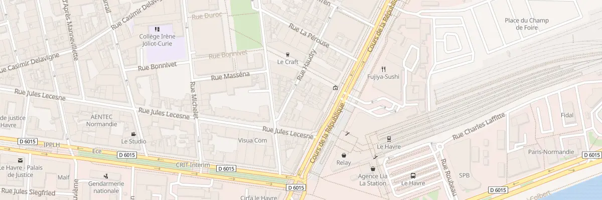 Plan du 12 Rue Haudry au Havre