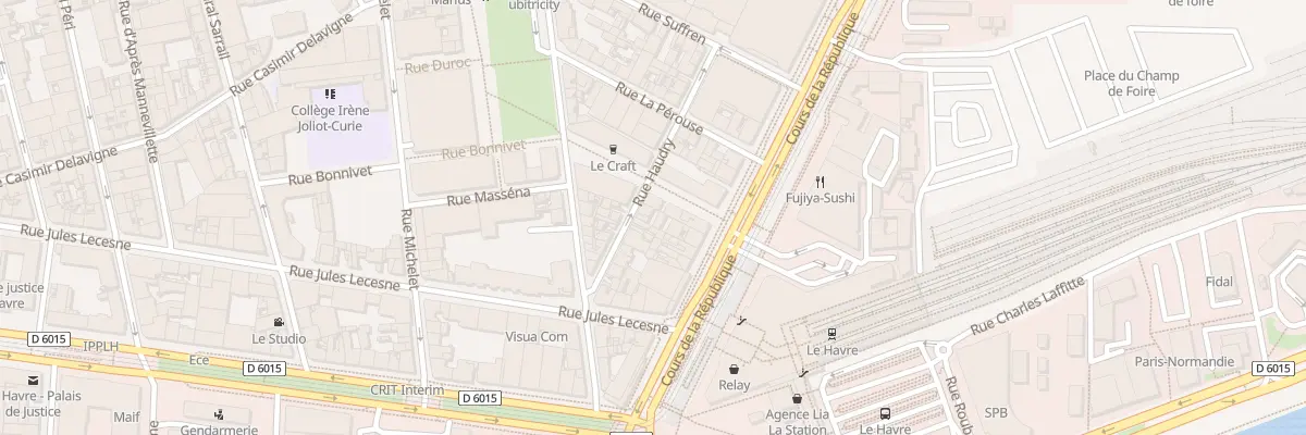 Plan du 16 Rue Haudry au Havre