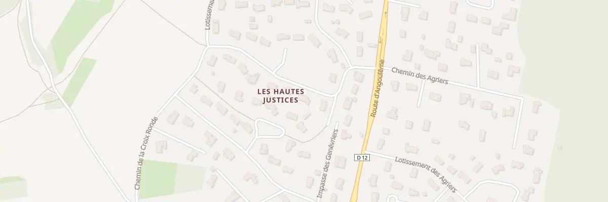 Plan du 12 Lot Communal Les Justices à Mouthiers-sur-Boëme