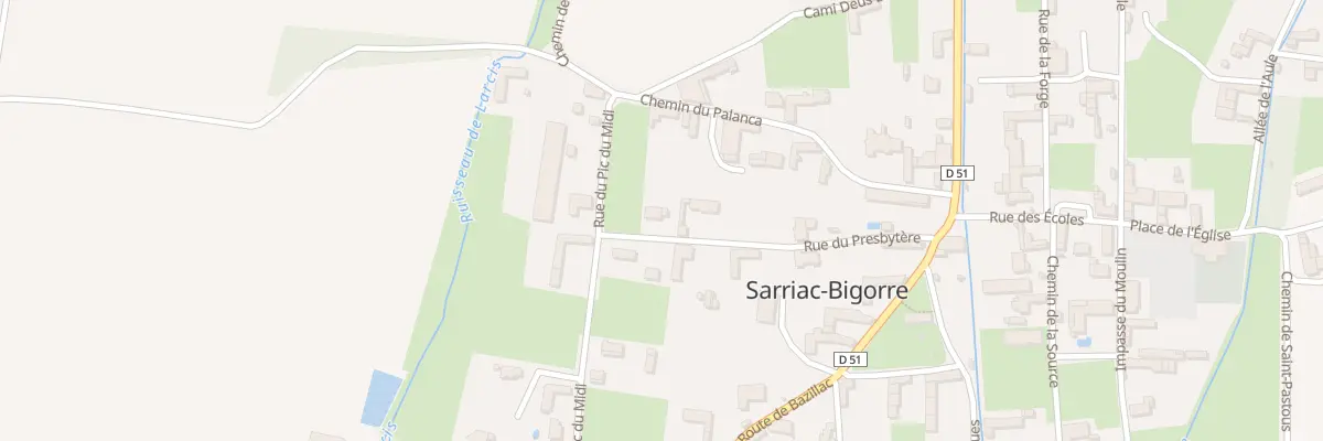 Plan du 8 Rue du Presbytère à Sarriac-Bigorre