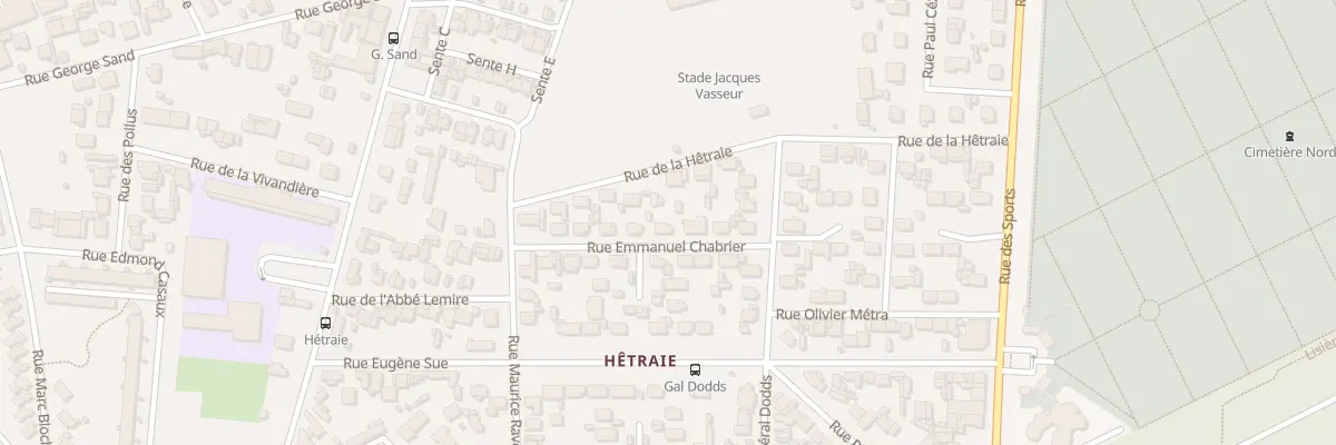 Plan du 13 Rue Emmanuel Chabrier au Havre