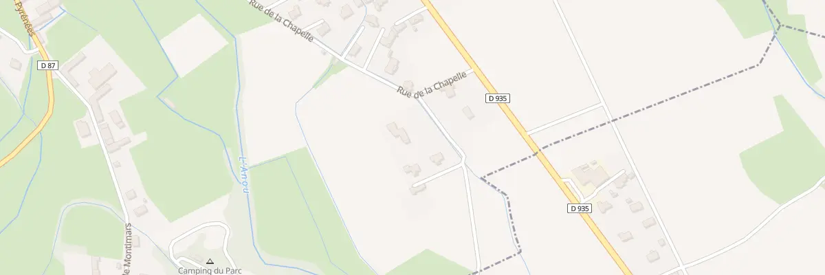 Plan du 2 Rue Hourcadère à Trébons