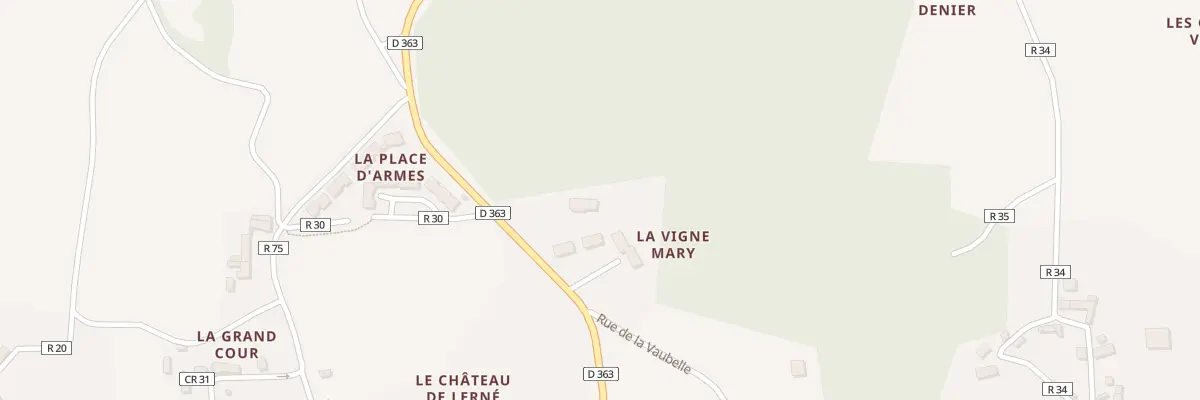Plan du 2 Rte de Thizay à Lerné