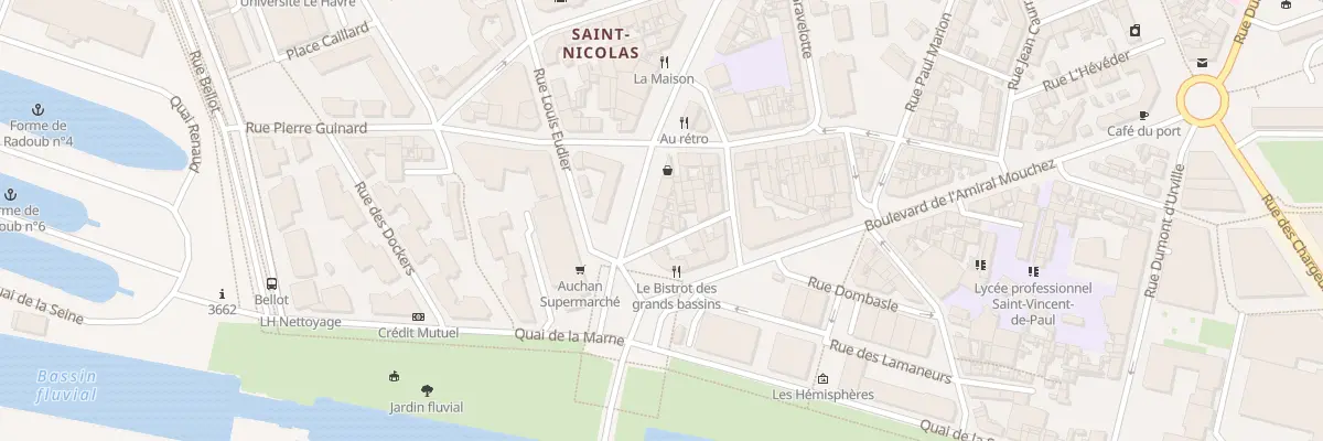 Plan du 6 Rue Amiral Courbet au Havre