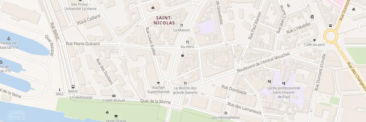 Plan du 10 Rue Amiral Courbet au Havre