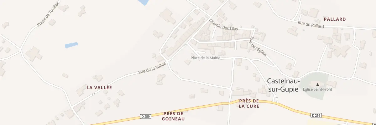Plan du 11 Rue de la Vallee à Castelnau-sur-Gupie