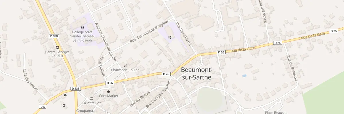 Plan du 3 Rue de la Gare à Beaumont-sur-Sarthe