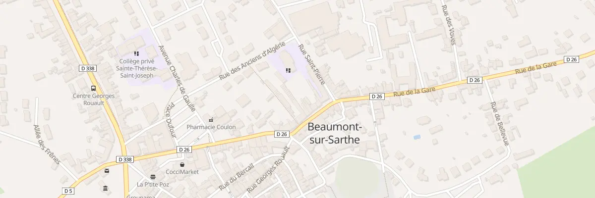 Plan du 5 Rue de la Gare à Beaumont-sur-Sarthe