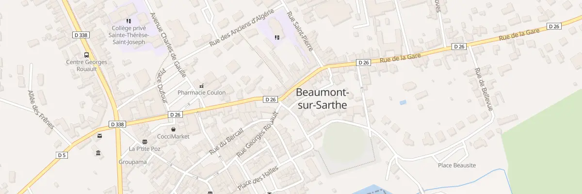 Plan du 6 Rue de la Gare à Beaumont-sur-Sarthe