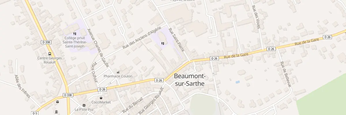 Plan du 9 Rue de la Gare à Beaumont-sur-Sarthe