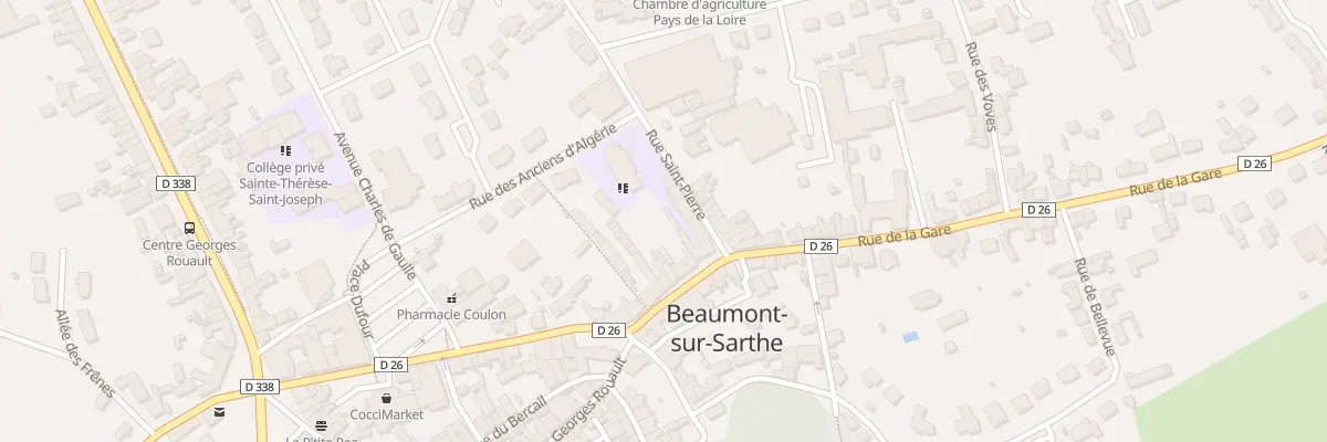 Plan du 11 Rue de la Gare à Beaumont-sur-Sarthe