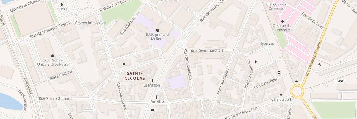 Plan du 34 Rue Amiral Courbet au Havre