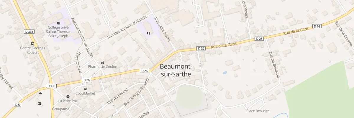 Plan du 14 Rue de la Gare à Beaumont-sur-Sarthe